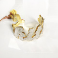 Shangjie OEM Nombre de la letra personalizada brazalete y pulseras brazaletes de cobre chapado en oro